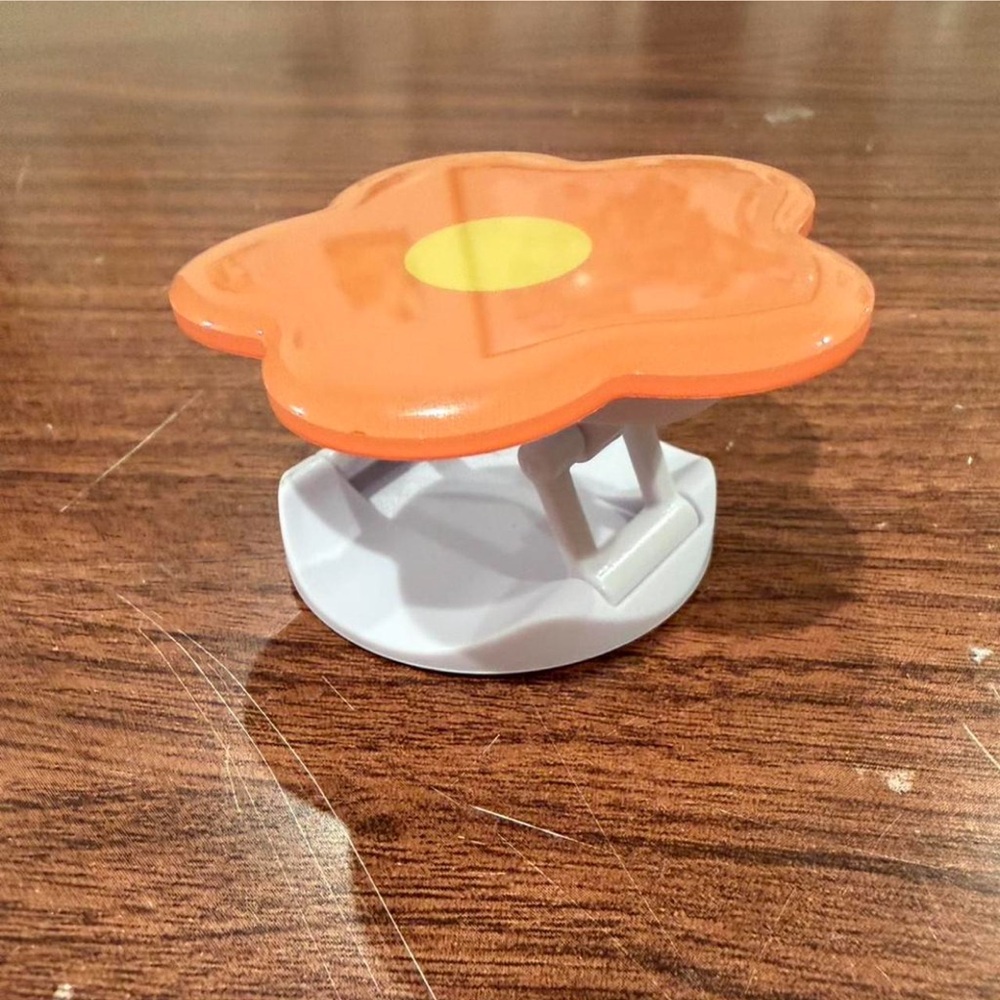 Orange Flower Phone Grip with Yellow Center